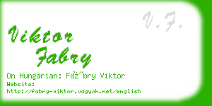 viktor fabry business card